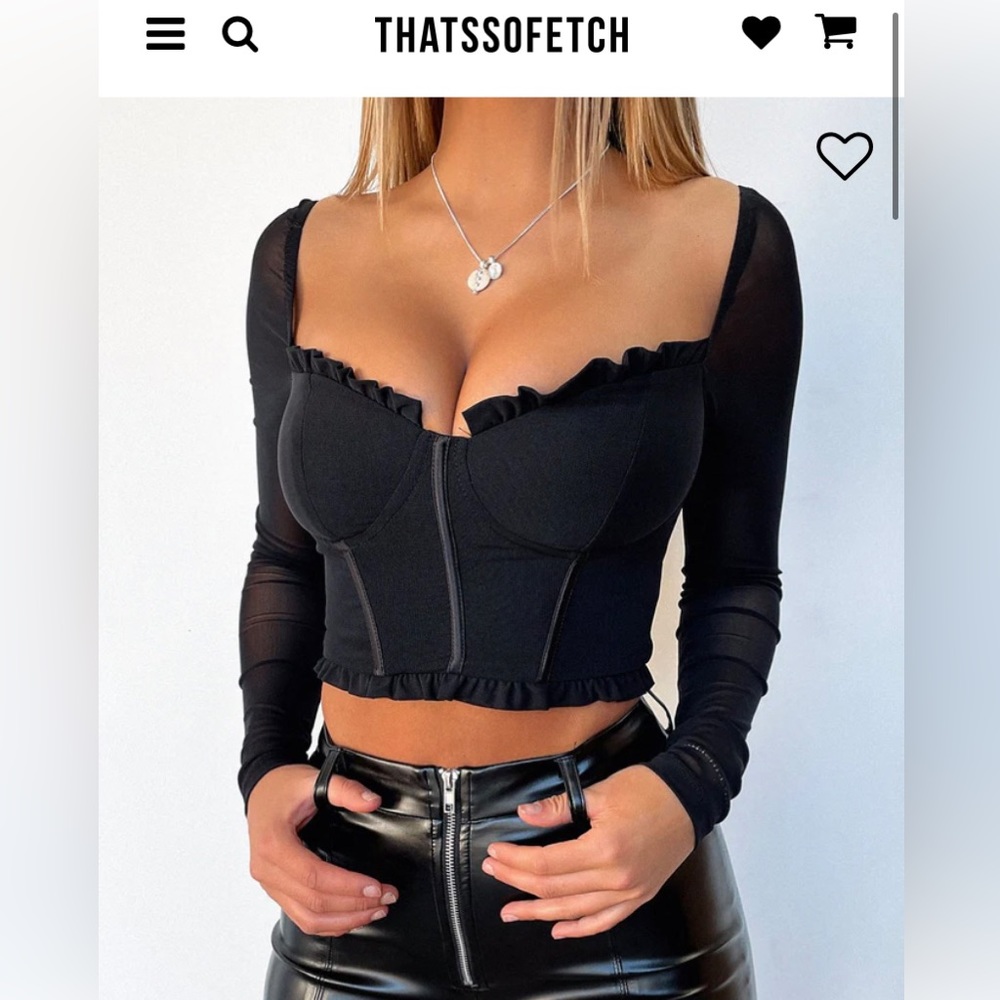 Thats So Fetch Corset Top- Black Size 6 (medium)